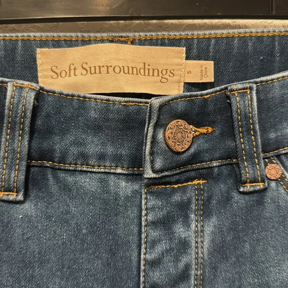 Soft Surroundings Womens Jean Shorts Size Small